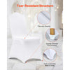VEVOR Stretch Spandex Folding Chair Covers, Universal Fitted Chair Cover, Removable Washable Protective Slipcovers, for Wedding, Holiday, Banquet, Party, Celebration, Dining (100PCS White)