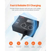 VEVOR NEMA Splitter for Dryer and EV, 3-Color LED Indicator, 240V Smart Power Distribution, With NEMA 10-30 Plug, NEMA 10-30 & NEMA 14-50 Outlets, Large 3.4-Inch LCD Screen, for Max 24A Dryer or EV