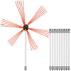 VEVOR Chimney Sweep Kit 33FT, Chimney Cleaning Tool Kits with 10 Nylon Flexible Rods, Chimney Brush 394 Inch for Sweeping Fireplace
