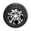 VEVOR Golf Cart Wheels, 10" 205/50-10 Black Aluminum Alloy Golf Cart Tires and Wheels Combo (Set of 4) Fit Club Car, EZGO, Yamaha, 4 Ply Rubber 4-Lug Lawn Mower Tires & Rims, 675 lbs Load, All-Terrain