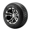 VEVOR Golf Cart Wheels, 10" 205/50-10 Black Aluminum Alloy Golf Cart Tires and Wheels Combo (Set of 4) Fit Club Car, EZGO, Yamaha, 4 Ply Rubber 4-Lug Lawn Mower Tires & Rims, 675 lbs Load, All-Terrain