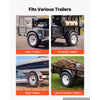 VEVOR 2-Pack Trailer Tire Rim Assembly 20.5x8-10 with 5 Lug on 4.5 in PCD, 6 Ply Load Range C Trailer Tire on 10" White Rims, 2.8 in Center Bore, Max Load 1100LBS 50PSI for Utility/Boat/Camper Trailers