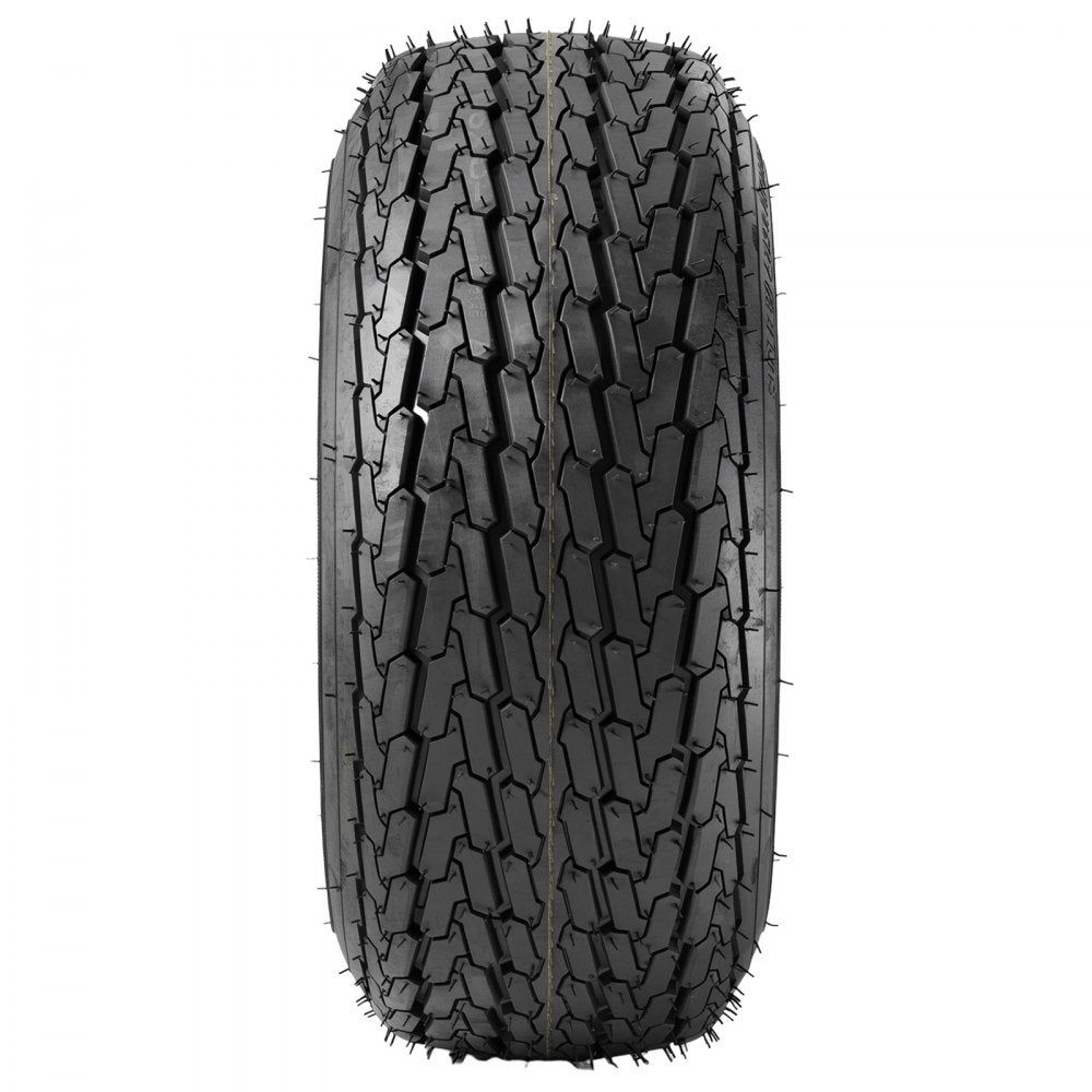 VEVOR 2-Pack Trailer Tire Rim Assembly 20.5x8-10 with 5 Lug on 4.5 in PCD, 6 Ply Load Range C Trailer Tire on 10" White Rims, 2.8 in Center Bore, Max Load 1100LBS 50PSI for Utility/Boat/Camper Trailers