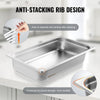 VEVOR Hotel Pan, Full Size Anti-Jam Steam Pan, 0.8mm Thick Stainless Steel Restaurant Steam Table Pan, 4-Inch Deep Commercial Table Pan, Catering Storage Food Pan, for Industrial & Scientific