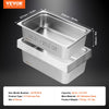 VEVOR 6 Pack Hotel Pans, Full Size Anti-Jam Steam Pan, 0.8mm Thick Stainless Steel Restaurant Steam Table Pan, 6-Inch Deep Commercial Table Pan, Catering Storage Food Pan, for Industrial & Scientific