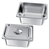 VEVOR 2 Pack Stainless Steam Hotel Pans, 1/2 Size Table Steam Pans With Lids, 6 Inch Deep, Anti Jam Restaurant Supplies Reusable Catering Storage for Home, Party, Restaurant, Hotel, Buffet