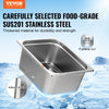 VEVOR 6 Pack Hotel Pans, 1/2 Size Anti-Jam Steam Pan, 0.8mm Thick Stainless Steel Restaurant Steam Table Pan, 6-Inch Deep Commercial Table Pan, Catering Storage Food Pan, for Industrial & Scientific