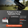 VEVOR 15 Quart Hydraulic Pump, Single Acting Dump Trailer Pump, 3200PSI Max Relief Pressure, 0.91 GPM Flow Rate, DC12V 1.6KW Hydraulic Power Unit for Dump Trailer Car Lifting (Horizontal Installation)
