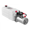 VEVOR 6 Quart Hydraulic Power Unit, Single Acting Dump Trailer Pump, 3200 PSI Max Relief Pressure & 0.91 GPM Flow Rate, DC 12V Hydraulic Pump with Metal Reservoir for Dump Trailer Car Lifting, White