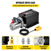 VEVOR 12 Quart Hydraulic Pump, DC12V 1.6KW Double Acting Dump Trailer Pump, 3200 PSI Max Relief Pressure, 0.91 GPM Flow Rate, with Pressure Gauge for Dump Trailer Car Lifting (Horizontal Installation)