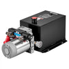 VEVOR 12 Quart Hydraulic Pump, DC12V 1.6KW Double Acting Dump Trailer Pump, 3200 PSI Max Relief Pressure, 0.91 GPM Flow Rate, with Pressure Gauge for Dump Trailer Car Lifting (Horizontal Installation)