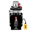 VEVOR 12 Quart Hydraulic Pump, DC12V 1.6KW Double Acting Dump Trailer Pump, 3200 PSI Max Relief Pressure, 0.91 GPM Flow Rate, with Pressure Gauge for Dump Trailer Car Lifting (Horizontal Installation)