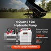 VEVOR 4 Quart Hydraulic Pump, Double Acting Dump Trailer Pump, 3200PSI Max Relief Pressure & 0.91 GPM Flow Rate, DC12V 1.6KW Hydraulic Power Unit for Dump Trailer Car Lifting (Horizontal Installation)