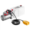 VEVOR 6 Quart Hydraulic Pump, Double Acting Hydraulic Trailer Pump, 3200PSI Max Relief Pressure, 0.91GPM Flow Rate, DC12V 1.6KW Power Unit for Dump Trailer Car Lifting (Horizontal Installation)