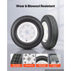 VEVOR 2-Pack Trailer Tire Rim Assembly 5.30-12 with 5 Lug on 4.5 in PCD, 6 Ply Load Range C Trailer Tire on 12" White Rims, 2.8 in Center Bore, Max Load 1050LBS 80PSI for Utility/Boat/Camper Trailers