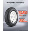 VEVOR 2-Pack Trailer Tire Rim Assembly 5.30-12 with 5 Lug on 4.5 in PCD, 6 Ply Load Range C Trailer Tire on 12" White Rims, 2.8 in Center Bore, Max Load 1050LBS 80PSI for Utility/Boat/Camper Trailers