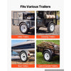 VEVOR 2-Pack Trailer Tire Rim Assembly 5.30-12 with 5 Lug on 4.5 in PCD, 6 Ply Load Range C Trailer Tire on 12" White Rims, 2.8 in Center Bore, Max Load 1050LBS 80PSI for Utility/Boat/Camper Trailers