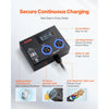 VEVOR NEMA Splitter for Dryer and EV, 3-Color LED Indicator, 240V Smart Power Distribution, With NEMA 14-30 Plug, Two NEMA 14-30 Outlets, 3.4 in LCD Screen, Max 24A Dryer EV, Tested to ETL Standard