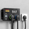 VEVOR Automatic EV Charging Switch, NEMA 14-30, Splitter Switch for Dryer & EV Charger, 24A Max 240V Smart Power Distribution with Circuit Breaker, Real-Time Display, for EVs, Ovens, Dishwashers, ETL