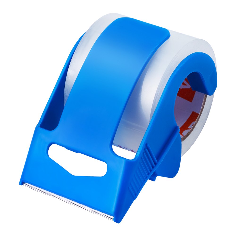VEVOR Clear Packing Tape, 1.5 inches Core, 6 Rolls 1.88 Inches x 25 Yards Packing Tape with Dispenser, 2.7 Mil Heavy Duty Packaging Tape Designed for Moving, Storage and Packing, Shipping and Mailing