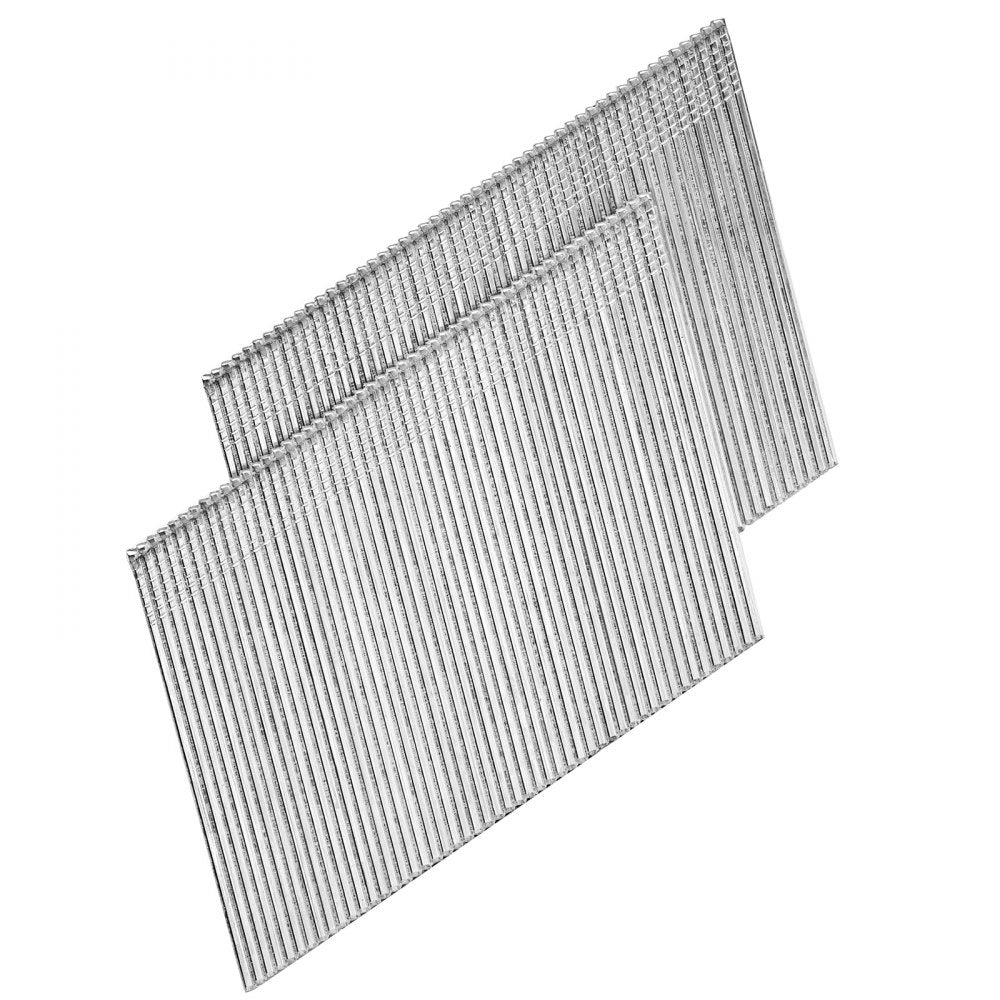 VEVOR 16 Gauge Finish Nails, 20-Degree Angled Finishing Nails, 2000-Count (2-1/2 in, 2 in, 1-1/2 in, 1-1/4 in, 500 Per Size) Finishing Nail, Galvanized Brad Nail, for 16GA 20° Angled Finish Nailers