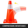 VEVOR 20Pack 18\" Traffic Cones, Safety Road Parking Cones PVC Base, Orange Traffic Cone with Reflective Collars, Hazard Construction Cones for Home Traffic Parking