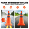 VEVOR Safety Cones, 4 Pack 18 inch Collapsible Traffic Cones, Construction Cones with Reflective Collars, Wide Base and A Storage Bag, for Traffic Control, Driving Training, Parking Lots