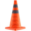 VEVOR Safety Cones, 4 Pack 18 inch Collapsible Traffic Cones, Construction Cones with Reflective Collars, Wide Base and A Storage Bag, for Traffic Control, Driving Training, Parking Lots