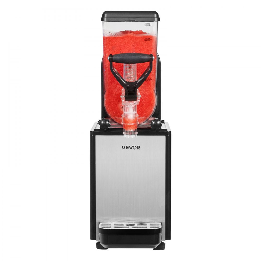 VEVOR Slushie Machine, 6L/1.6Gal Commercial Slushy Maker, Frozen Drink Maker with Self-Cleaning, Margarita Machine for Restaurants Bars Party for Slushie, Margaritas, Milkshake & More