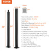 VEVOR Cable Support Post, 36" Height, 2" Width, Steel Construction, No Pre-drilled Holes, Made of Durable SUS304 Stainless Steel, Includes Horizontal and Curved Brackets for Deck and Stair Handrail
