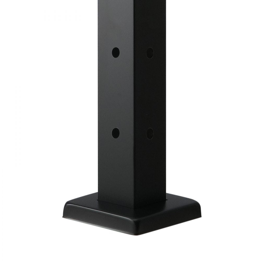 VEVOR Cable Railing Post, 36x2x2 Inch Corner Railing Post, with L-Shaped Pre-Drilled Holes, Stainless Steel Cable Rail Post with Horizontal and Curved Bracket, 1-Pack, Black, 1JZLGZXHS914ZPBNY001V0