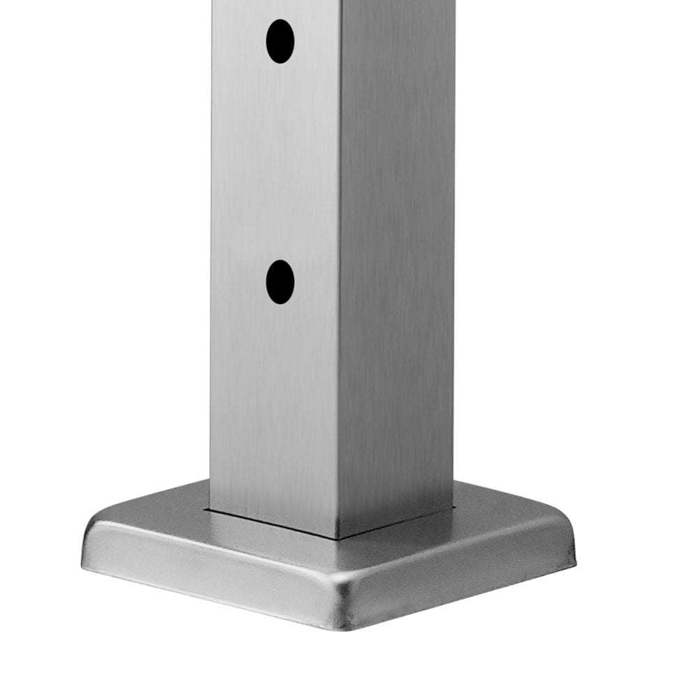 VEVOR Cable Railing Post, 42x2x2 Inch Level Deck Stair Posts, 1-Pack Stainless Steel Cable Handrail Post, Pre-Drilled Pickets with Mounting Bracket Stair Railing Kit, Silver, 1JZLGZXYS1061EF8W001V0