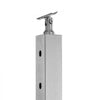VEVOR Cable Railing Post, 42x2x2 Inch Stair Railing Post, with Pre-Drilled 30° Angled Holes, Stainless Steel Cable Rail Post with Horizontal and Curved Bracket, 1-Pack, Silver, 1JZLGZXYS1062TLWC001V0