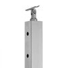 VEVOR 1-Pack Cable Railing Post, 36x2x2 In Horizontal-Hole Deck Railing Post with Pre-Drilled Holes, Stainless Steel Cable Rail Post with Horizontal and Curved Bracket, Silver, 1JZLGZXYS91466KZK001V0