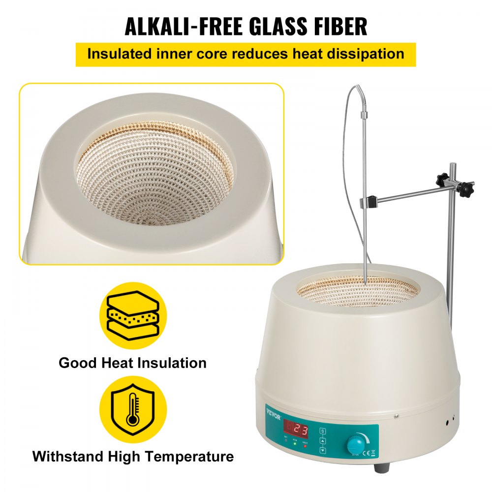 2000ml Electric Digital Magnetic Stirring Heating Mantle 450W 380℃