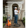 VEVOR Electric Pressure Washer, Max 2000 PSI and 2.8 GPM, High Power Pressure Cleaning Machine with 4 Quick Connect Nozzles and a Foam Cannon, Ideal for Cars/Fences/Driveways/Patios/Home Cleaning