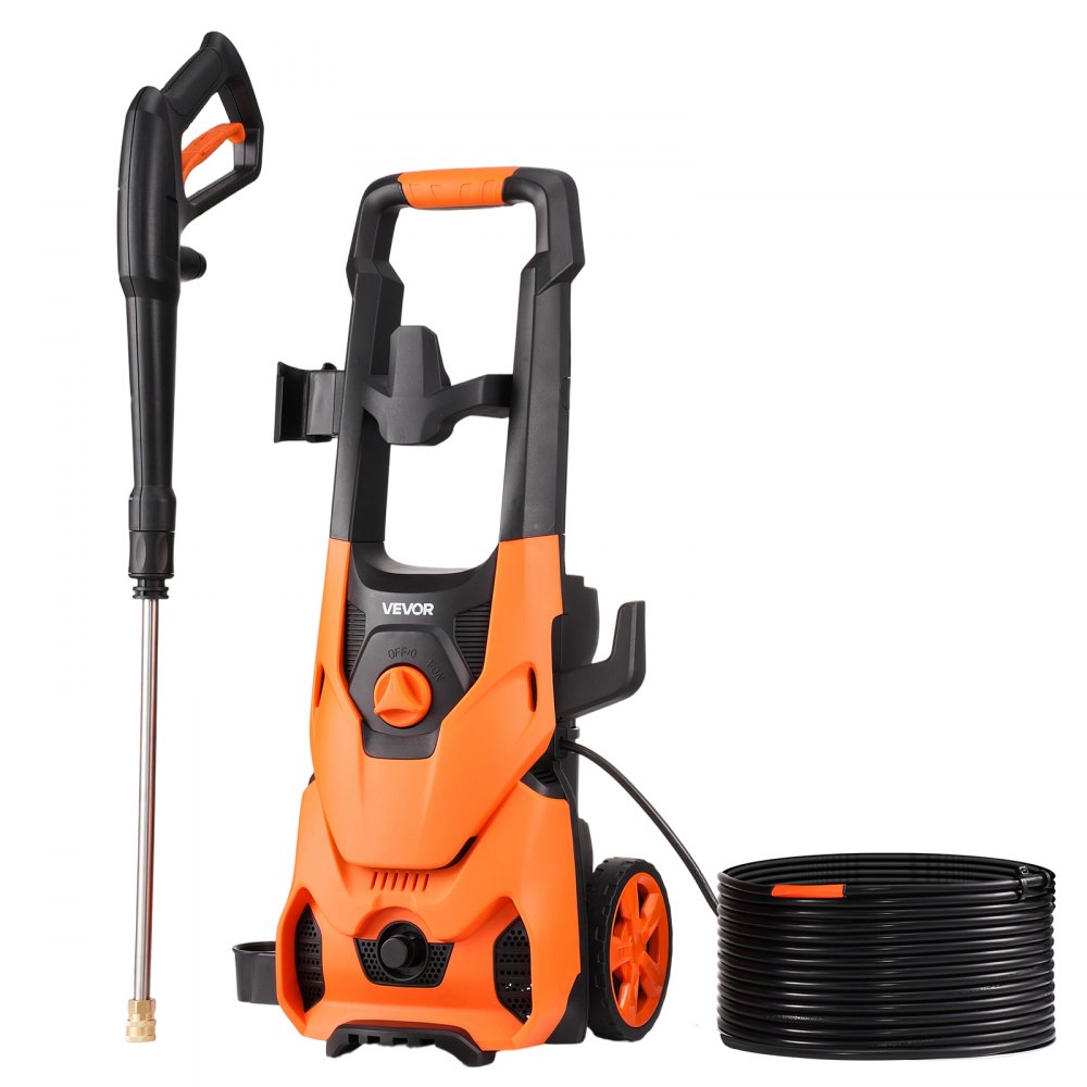 VEVOR Electric Pressure Washer, Max 2000 PSI and 2.8 GPM, High Power Pressure Cleaning Machine with 4 Quick Connect Nozzles and a Foam Cannon, Ideal for Cars/Fences/Driveways/Patios/Home Cleaning