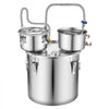VEVOR Alcohol Still, 8 GAL/ 30L Alcohol Distiller with Thumper Keg, Dual-scale Thermometer, and Water Pump, Home Brewing Kit for DIY Whiskey Wine Brandy