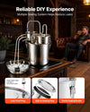 VEVOR Alcohol Still, 8 GAL/ 30L Alcohol Distiller with Thumper Keg, Dual-scale Thermometer, and Water Pump, Home Brewing Kit for DIY Whiskey Wine Brandy