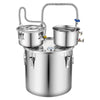 VEVOR Alcohol Still, 8 GAL/ 30L Alcohol Distiller with Thumper Keg, Dual-scale Thermometer, and Water Pump, Home Brewing Kit for DIY Whiskey Wine Brandy