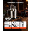 VEVOR Alcohol Still, 13.2 GAL/ 50L Alcohol Distiller with 10 x 16oz Glass Jars, Thumper Keg, Dual-scale Thermometer, and Water Pump, Home Brewing Kit for DIY Whiskey Wine Brandy