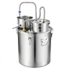 VEVOR Alcohol Still, 13.2 GAL/ 50L Alcohol Distiller with 10 x 16oz Glass Jars, Thumper Keg, Dual-scale Thermometer, and Water Pump, Home Brewing Kit for DIY Whiskey Wine Brandy