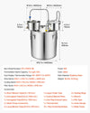 VEVOR Alcohol Still, 13.2 GAL/ 50L Alcohol Distiller with 10 x 16oz Glass Jars, Thumper Keg, Dual-scale Thermometer, and Water Pump, Home Brewing Kit for DIY Whiskey Wine Brandy