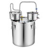 VEVOR Alcohol Still, 13.2 GAL/ 50L Alcohol Distiller with 10 x 16oz Glass Jars, Thumper Keg, Dual-scale Thermometer, and Water Pump, Home Brewing Kit for DIY Whiskey Wine Brandy