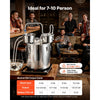 VEVOR Alcohol Still, 13.2 GAL/ 50L Alcohol Distiller with Thumper Keg, Dual-scale Thermometer, and Water Pump, Home Brewing Kit for DIY Whiskey Wine Brandy