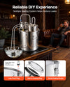 VEVOR Alcohol Still, 13.2 GAL/ 50L Alcohol Distiller with Thumper Keg, Dual-scale Thermometer, and Water Pump, Home Brewing Kit for DIY Whiskey Wine Brandy