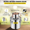 VEVOR Alcohol Still 3Gal/21L, Alcohol Distiller with Circulating Pump, Alcohol Still Copper Tube, Whiskey Distilling Kit with Build-In Thermometer, Whiskey Making Kit for DIY Alcohol, Stainless Steel