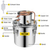 VEVOR Alcohol Still 3Gal/21L, Alcohol Distiller with Circulating Pump, Alcohol Still Copper Tube, Whiskey Distilling Kit with Build-In Thermometer, Whiskey Making Kit for DIY Alcohol, Stainless Steel