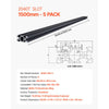 VEVOR 5PCS 59 in (1500 mm) T Slot 2040 Aluminum Extrusion Profile, European Standard Anodized Linear Rail, High-Strength Extruded Aluminum Rail for 3D Printer, CNC Machine DIY, Laser Engraving, Black