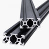 VEVOR 5PCS 59 in (1500 mm) T Slot 2040 Aluminum Extrusion Profile, European Standard Anodized Linear Rail, High-Strength Extruded Aluminum Rail for 3D Printer, CNC Machine DIY, Laser Engraving, Black